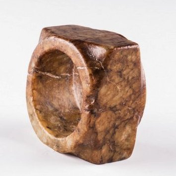 OLIVE-YELLOW AND RUSSET JADE CONG: OLIVE-YELLOW AND RUSSET JADE CONG/ WESTERN ZHOU DYSNATY.SIZE:2 2/8" X 1 3/8