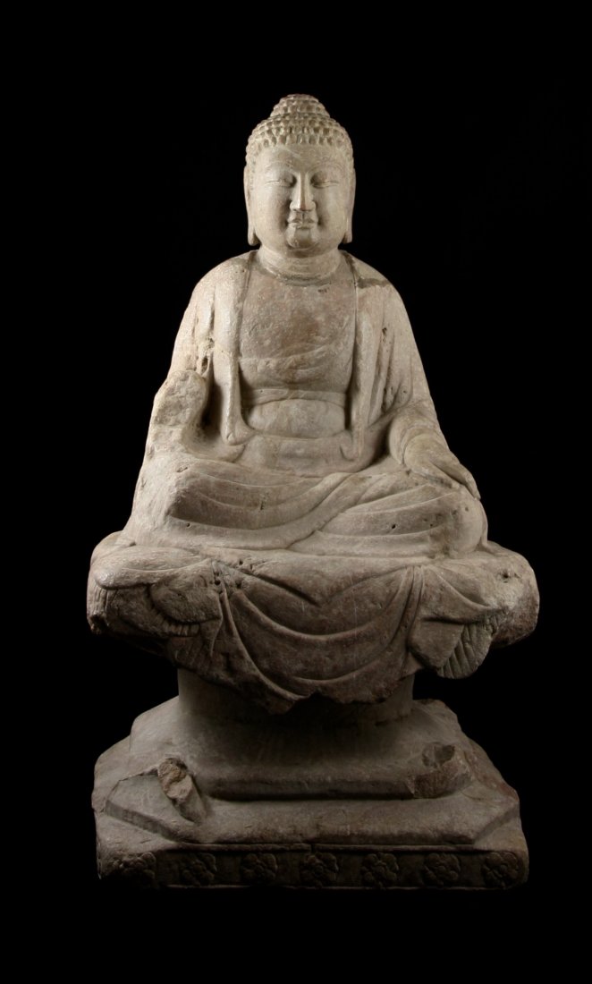 tang danysty stone buddha figure (1 of 8)