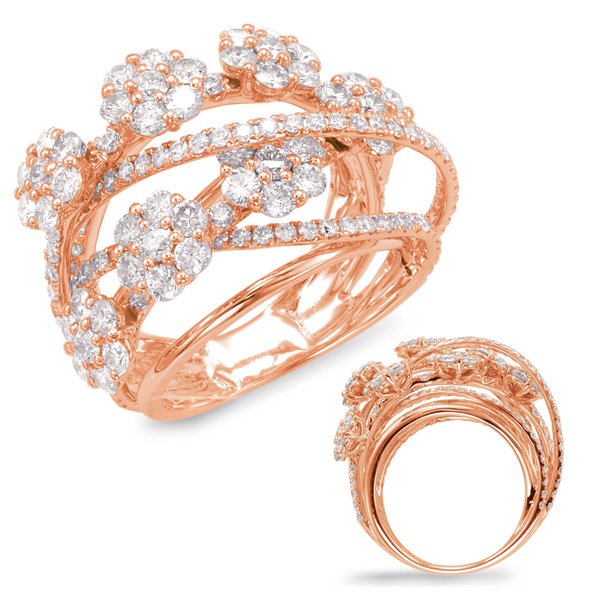 Rose Gold Diamond Fashion Ring (1 of 1)