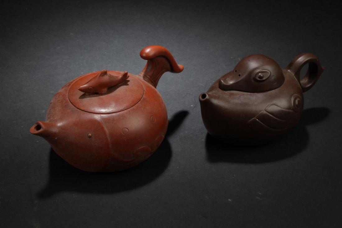 Two Chinese Estate Tea Pots (1 of 4)