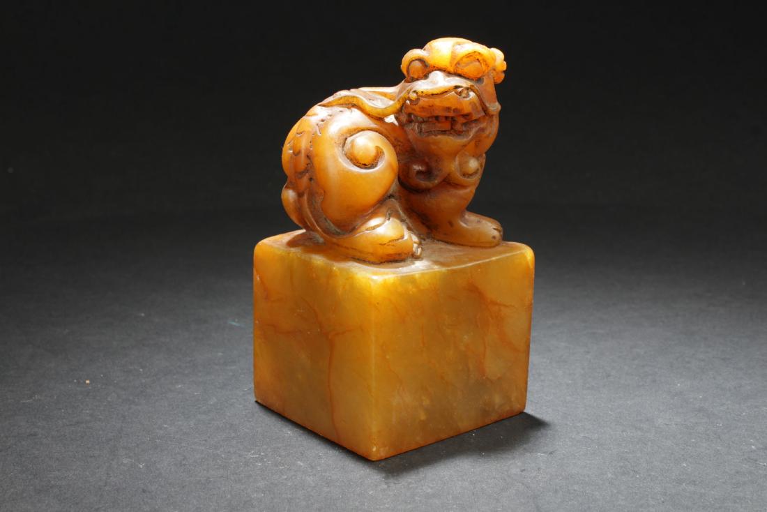 An Estate Chinese  Soapstone Seal Display (1 of 7)