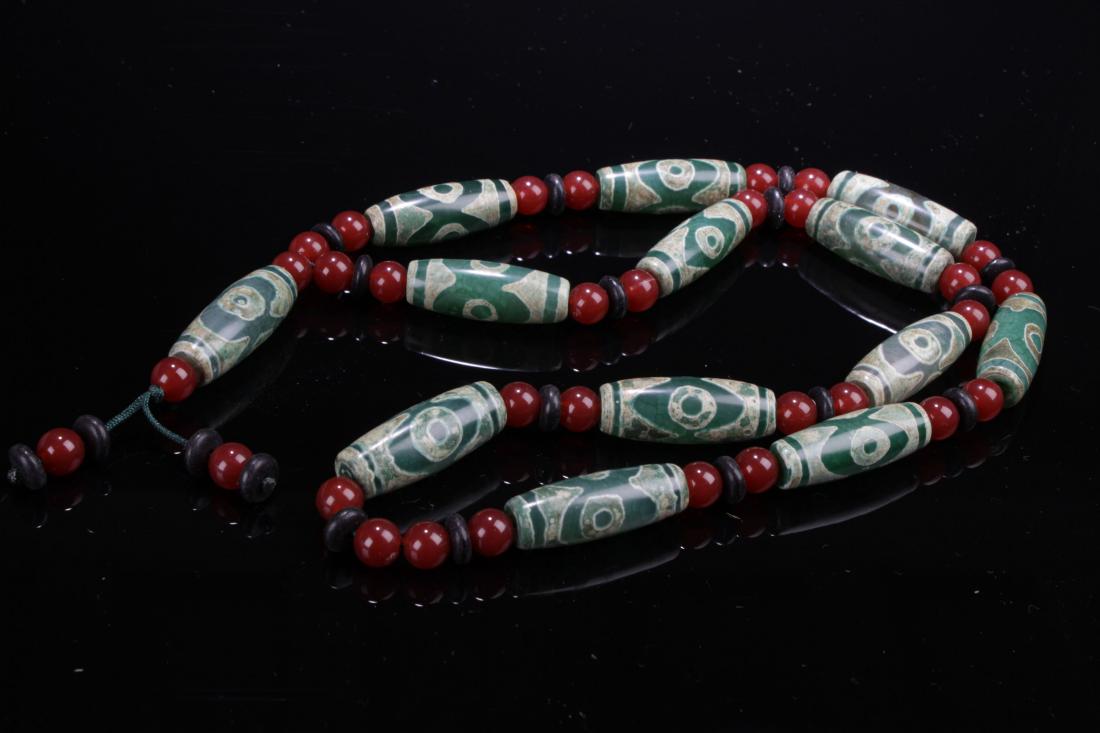 An Estate Tibetan Beaded Necklace Display (1 of 6)