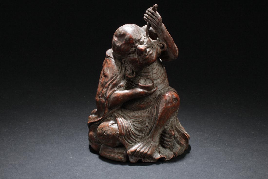 An Estate Chinese Bamboo-made Buddha Statue (1 of 4)