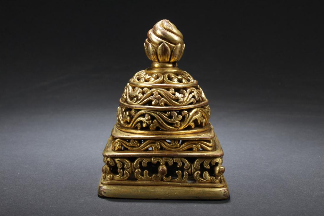 Chinese Gilt Bronze Seal (1 of 5)