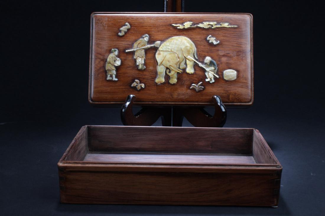 Chinese Hardwood (possibly Huanghuali) Box (1 of 6)