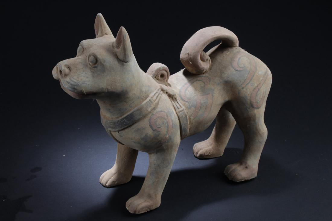 Chinese Pottery Dog Statue (1 of 4)