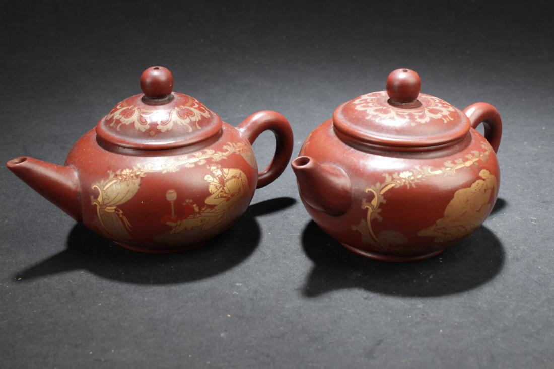 Two Chinese Zisha Teapots (1 of 7)