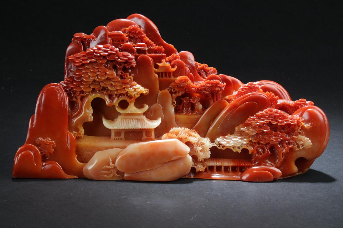 An Estate Chinese Mountain-view Fortune Table Display (1 of 6)