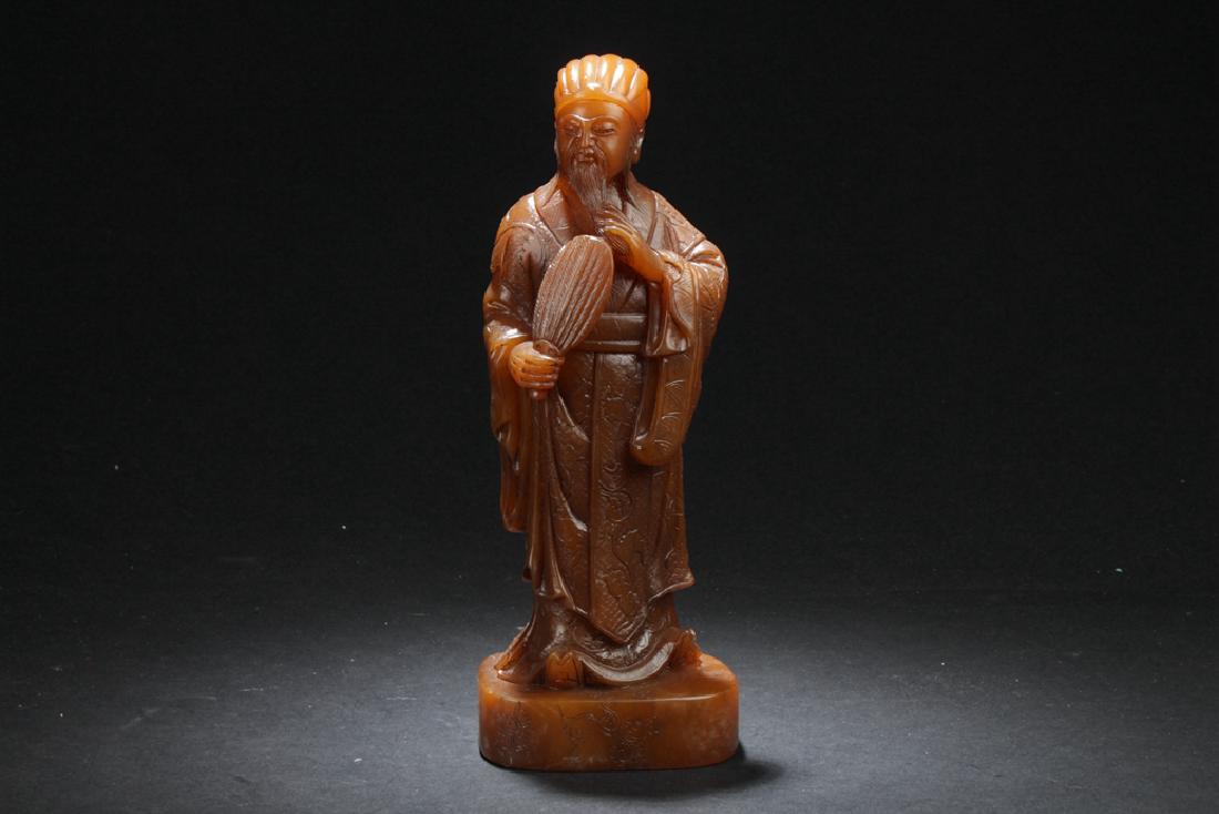 An Estate Chinese Soapstone Governor Statue (1 of 6)
