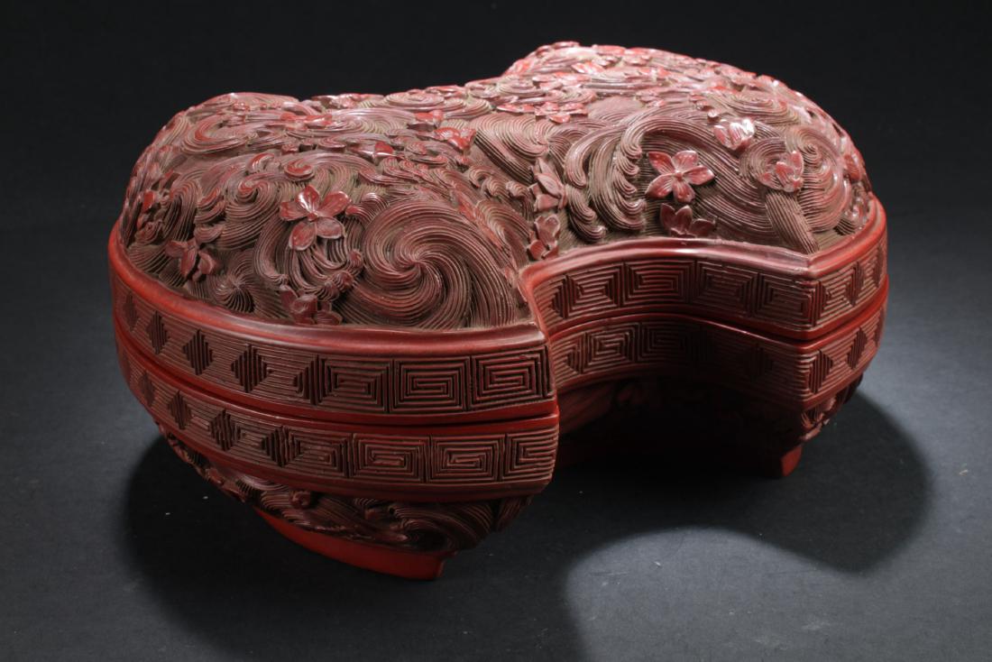 A Chinese Classic-shape Estate Lidded Lacquer Box (1 of 10)