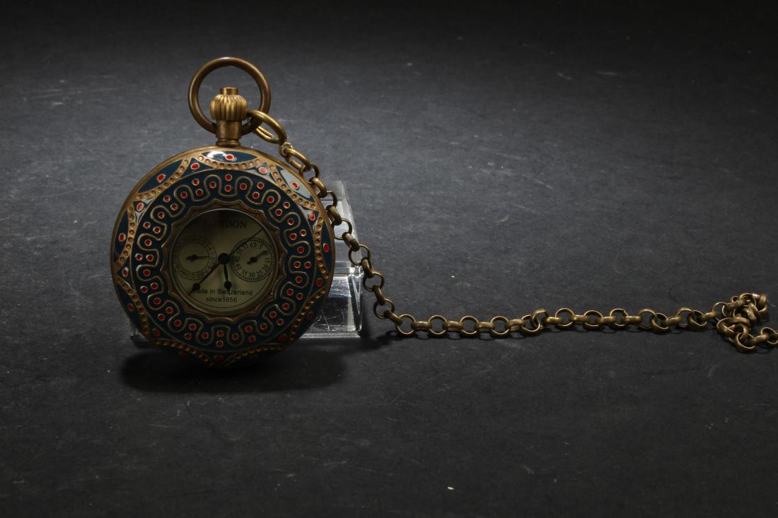 An Estate Chinese Dragon-decorating Pocket-watch (1 of 6)