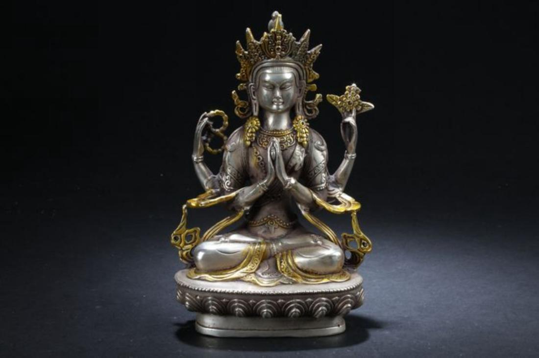 A Chinese Seated Estate Buddha Statue Display (1 of 6)