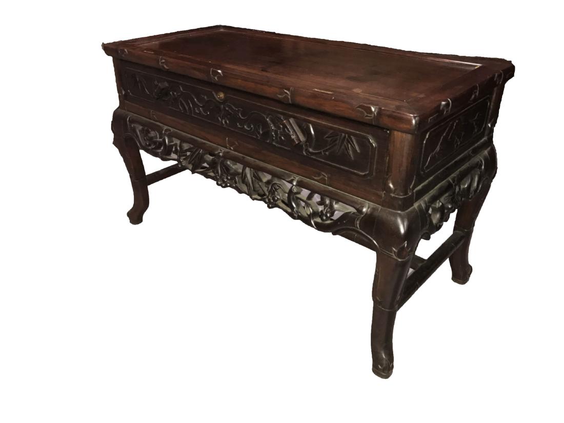 Antique Chinese Hardwood Low Cabinet (1 of 5)