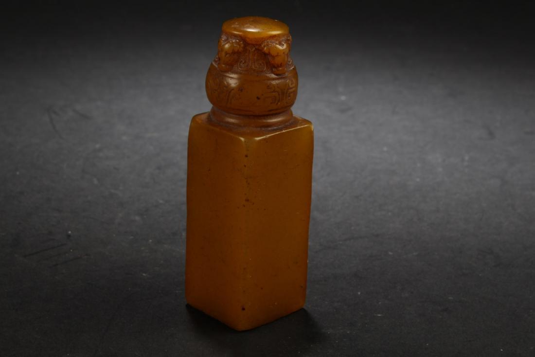 Chinese Soapstone Seal: Chinese Soapstone Seal. Height: 3.25"