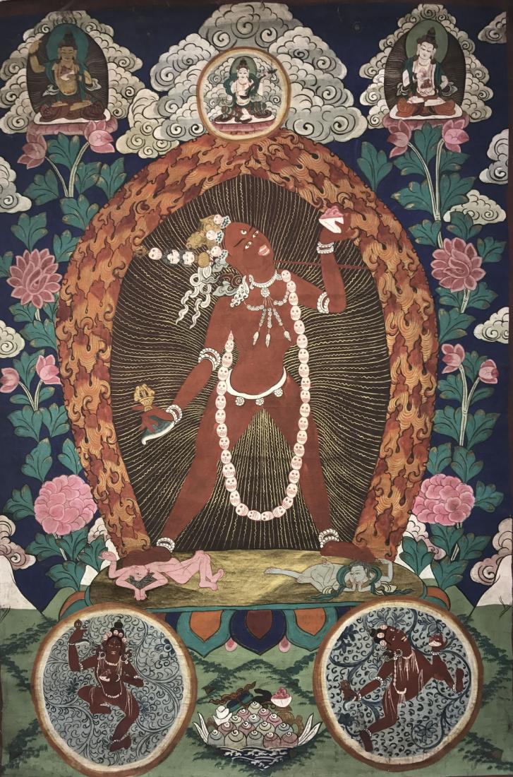 An Estate Tibetan Thankga Display (1 of 10)