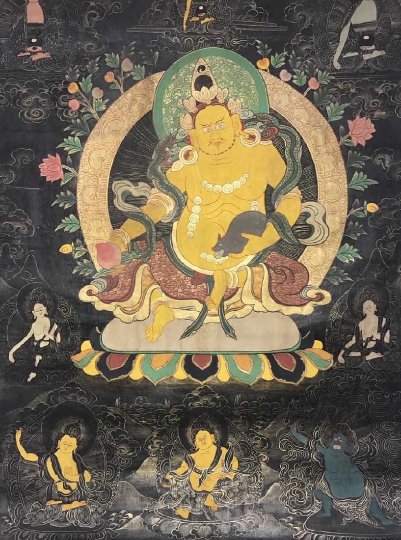 An Estate Tibetan Thankga Display (1 of 10)
