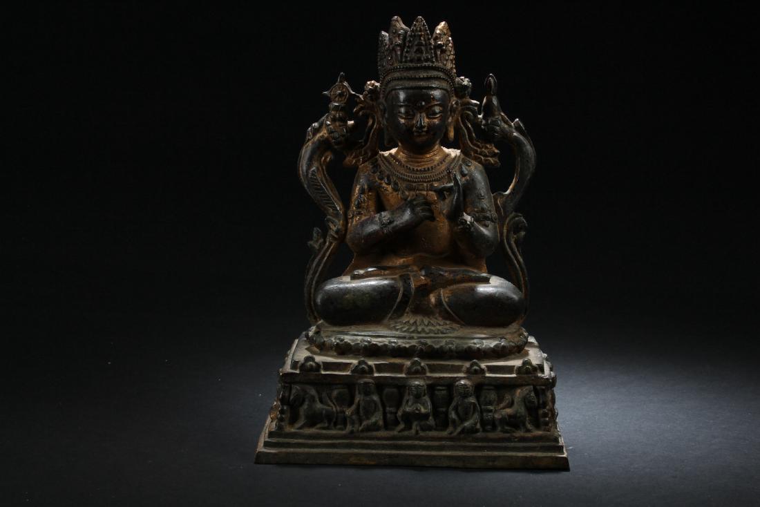 A Chinese Estate Seated Buddha Statue Display (1 of 6)