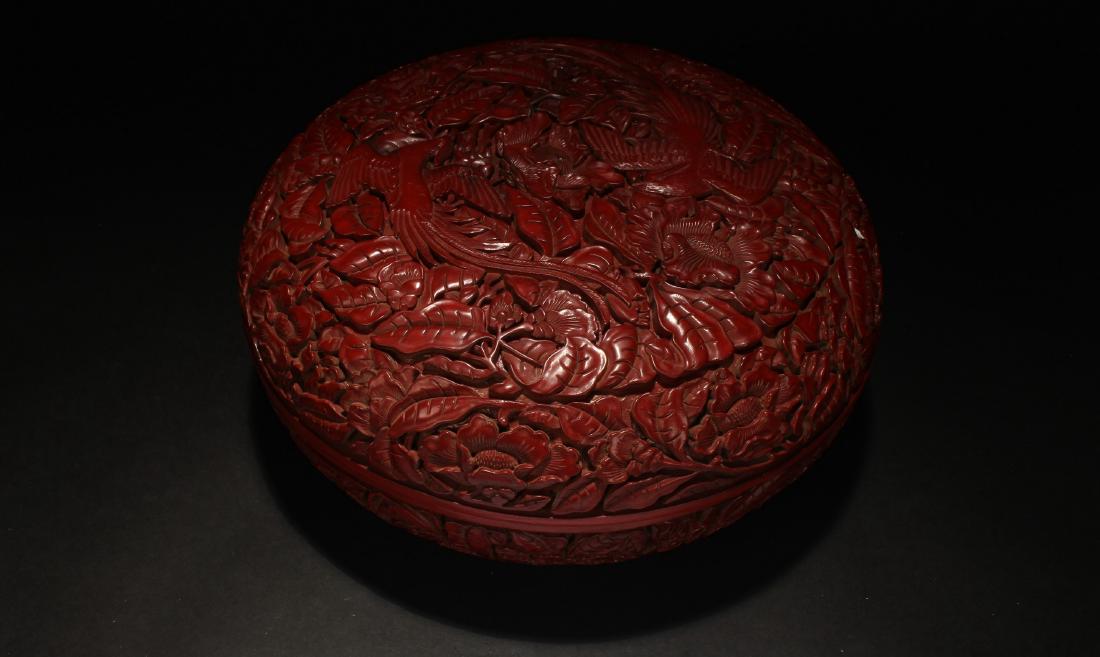 A Chinese Lidded Lacquer Fortune Display Box (1 of 8)
