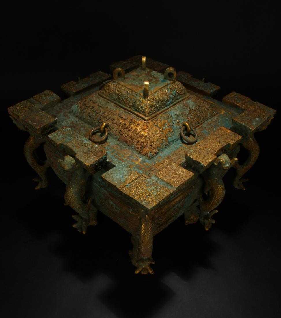 An Estate Chinese Bronze Vessel Anicent-framing (1 of 9)