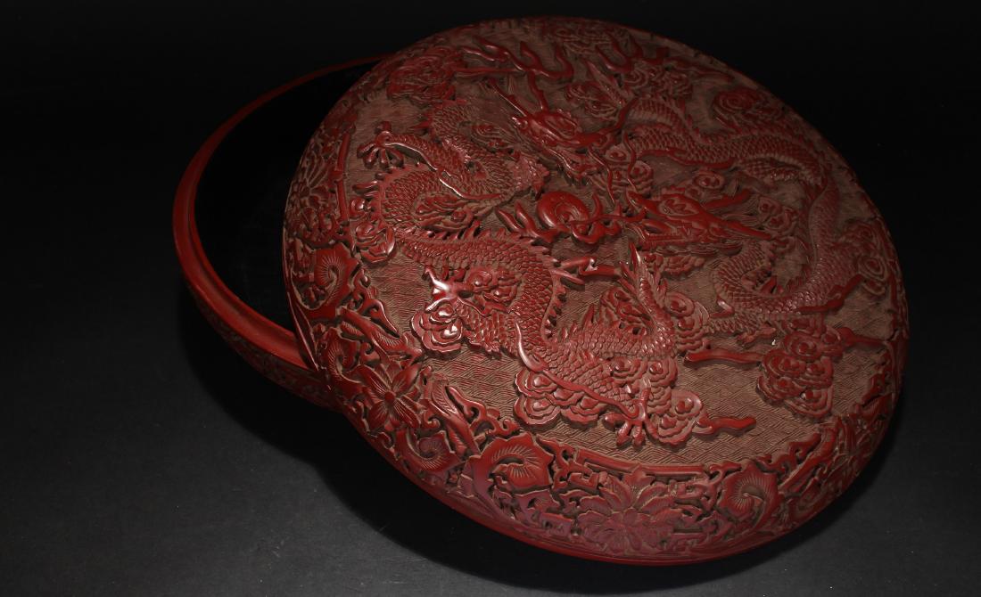 A Chinese Dragon-decorating Estate Lacquer Box (1 of 10)