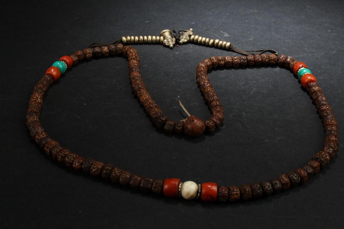 A Tibetan Estate Beaded Fortune Necklace Display (1 of 6)