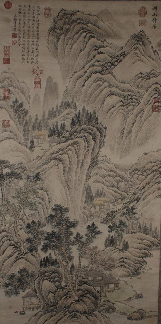 A Vivid-portrait Chinese Mountain-view Estate Scroll (1 of 4)
