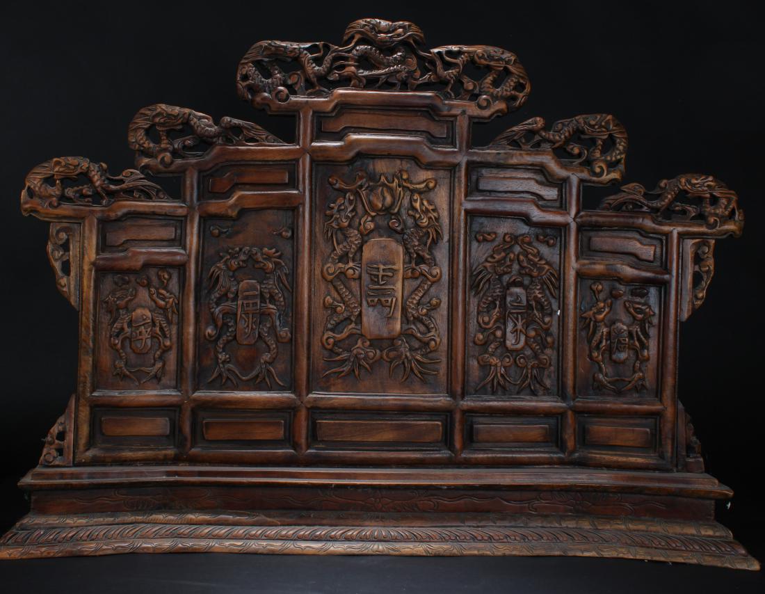 A Massive Chinese Wooden Dragon-decorating Pannel (1 of 6)