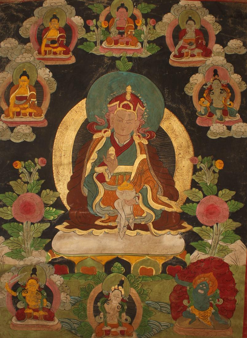 A Tibetan Religious Buddha-fortune Display Thangka (1 of 6)