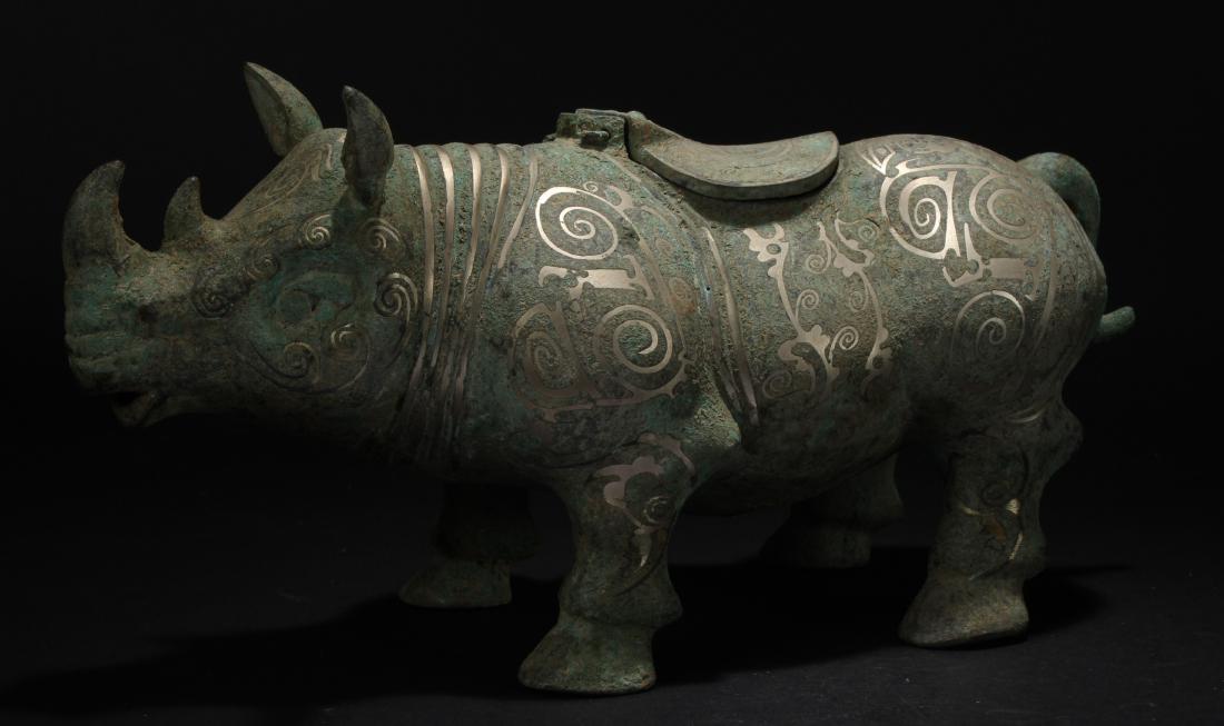 An Estate Chinese Myth-beast Bronze Vessel Statue (1 of 5)