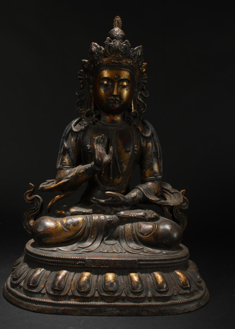 A Chinese Loctus-seated Religious Estate Statue Display (1 of 6)