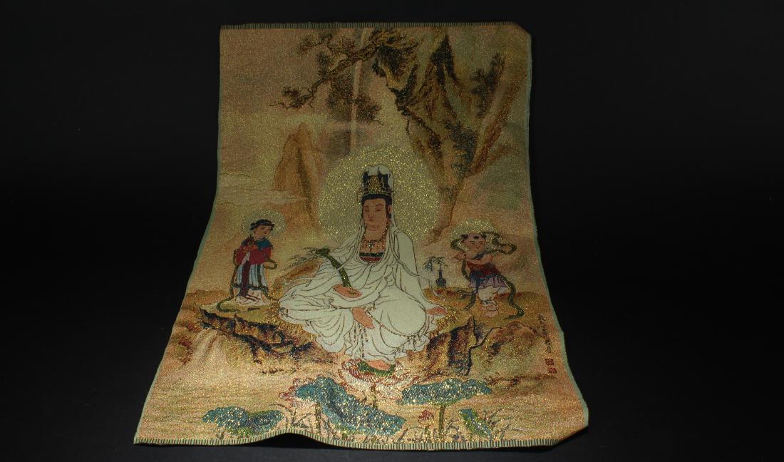 A Chinese Story-telling Guanyin Display Thangka (1 of 5)