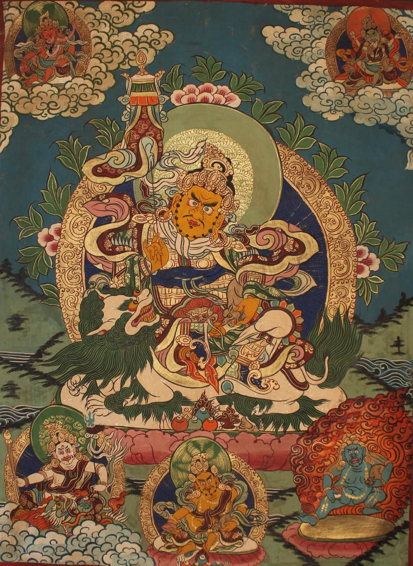 A Tibetan Religious Buddha-fortune Display Thangka (1 of 7)