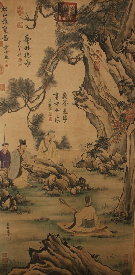 A Chinese Story-telling Vivid-portrait Display Scroll (1 of 7)