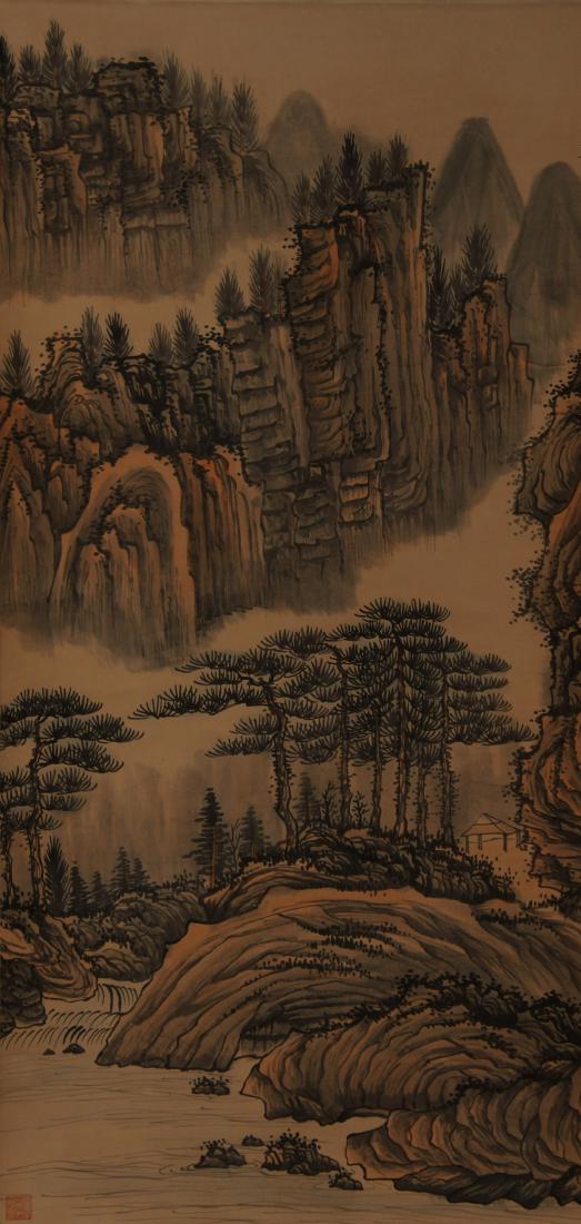 A Chinese Forest-fortune Estate Display Scroll (1 of 7)