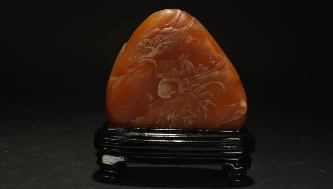 A Chinese Estate Soapstone Story-telling Figure Display (1 of 5)