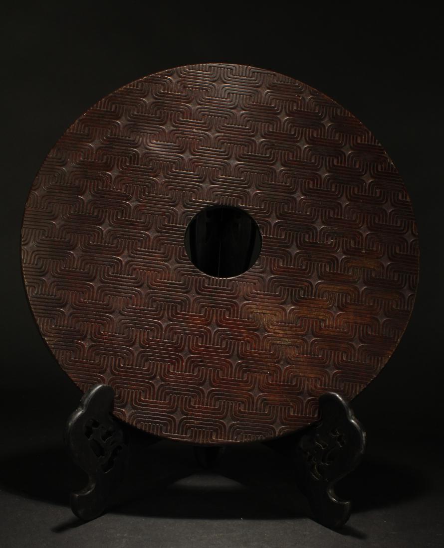 A Chinese Circular Estate Old-jade Curving Display (1 of 6)