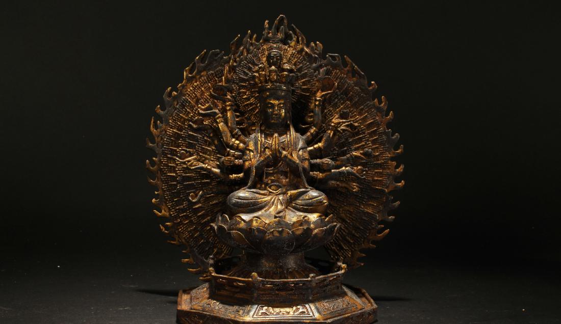 A Chinese Religious Estate Thousand-hand Buddha Statue (1 of 6)