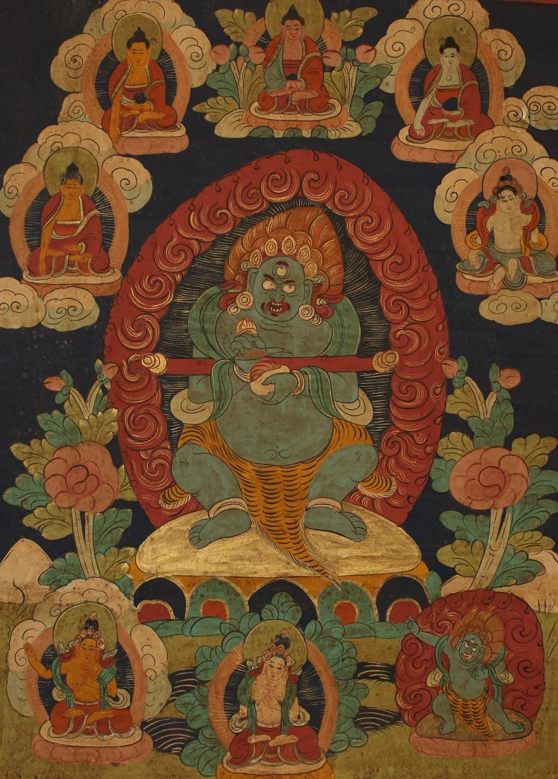 A Tibetan Religious Buddha-fortune Display Thangka (1 of 7)
