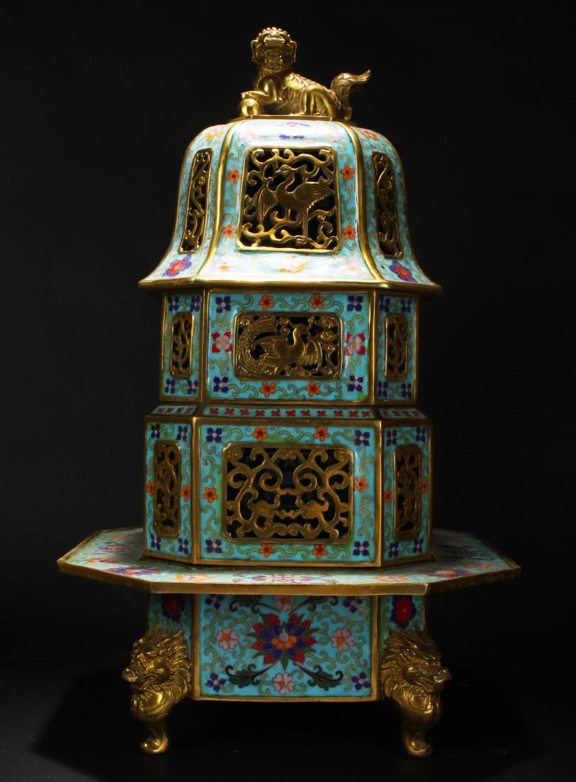 A Chinese Massive Cloisonne Multi-lidded Estate (1 of 7)