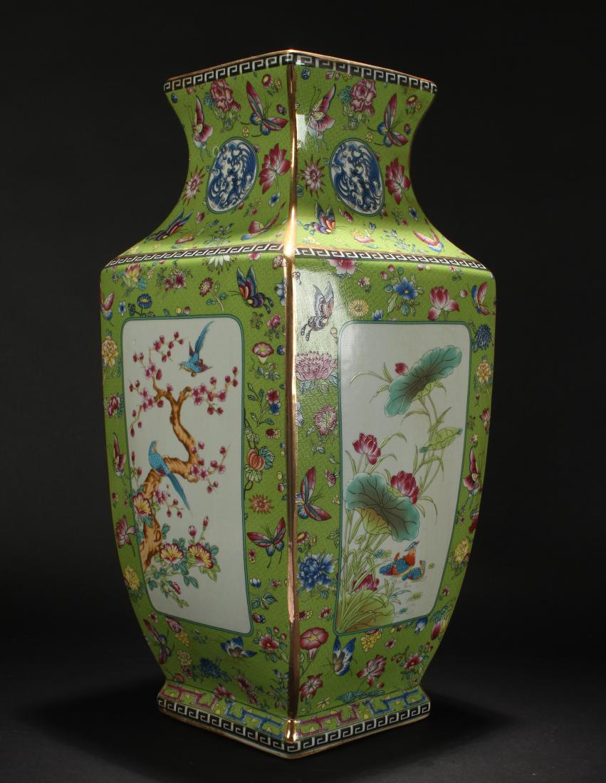 A Chinese Square-based Estate Nature-sceen Porcelain (1 of 6)