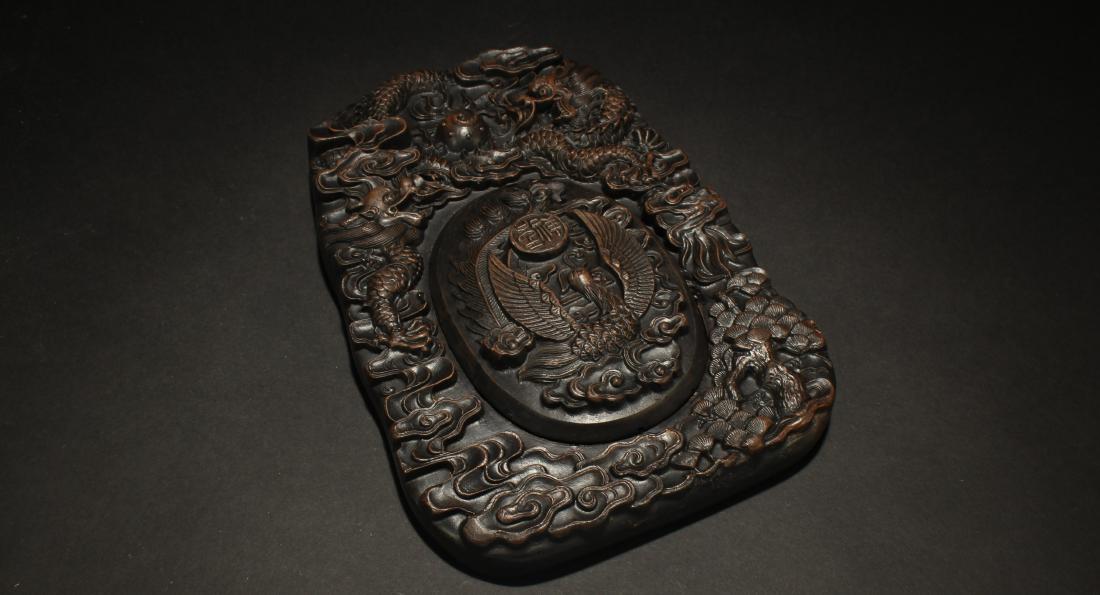 A Chinese Lidded Dragon-decorating Inkpad Display (1 of 6)