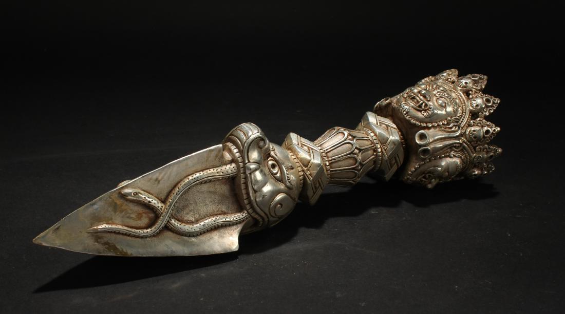 An Estate Religious Tibetan Dagger Display (1 of 4)