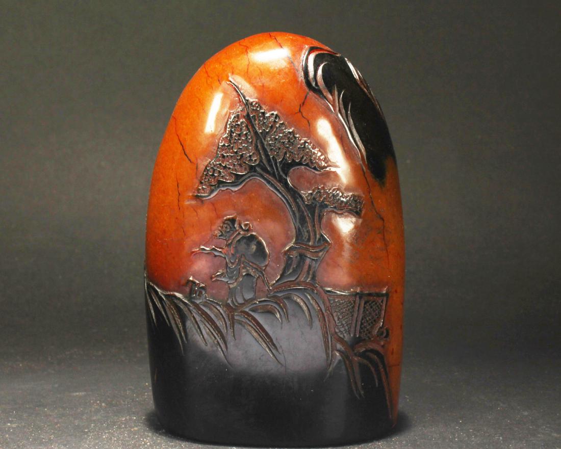 A Chinese Overlay Estate Soapstone Display Figure (1 of 5)