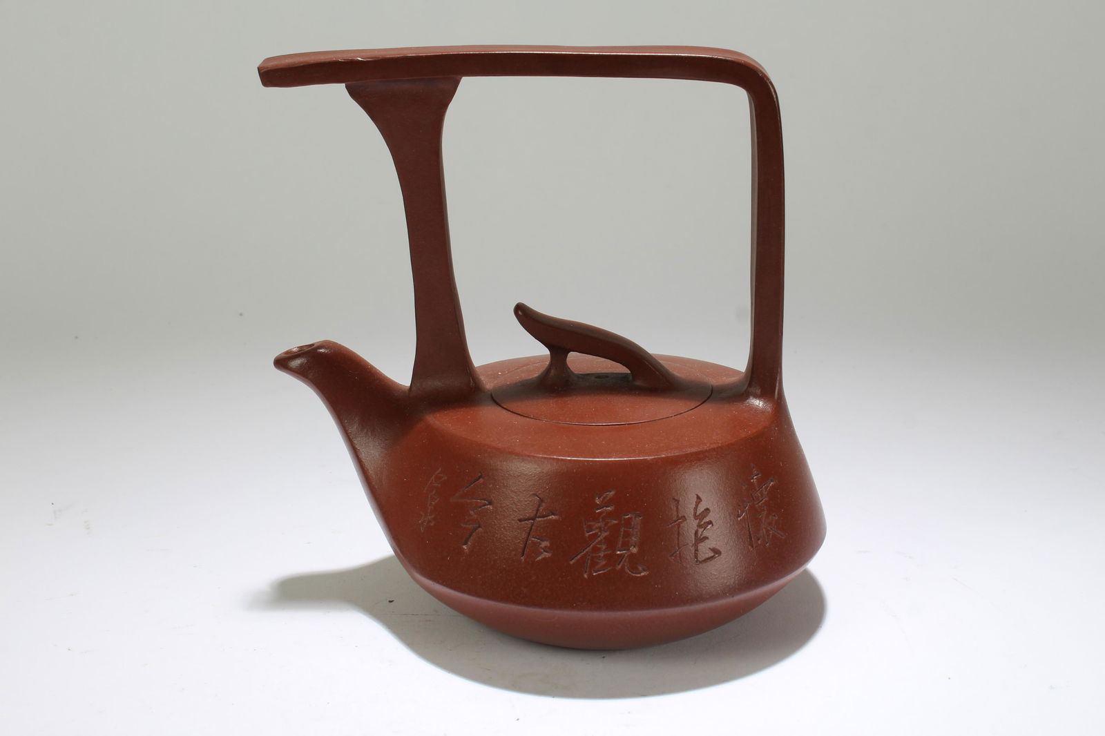 An Estate Chinese High-handled Tea Pot (1 of 5)
