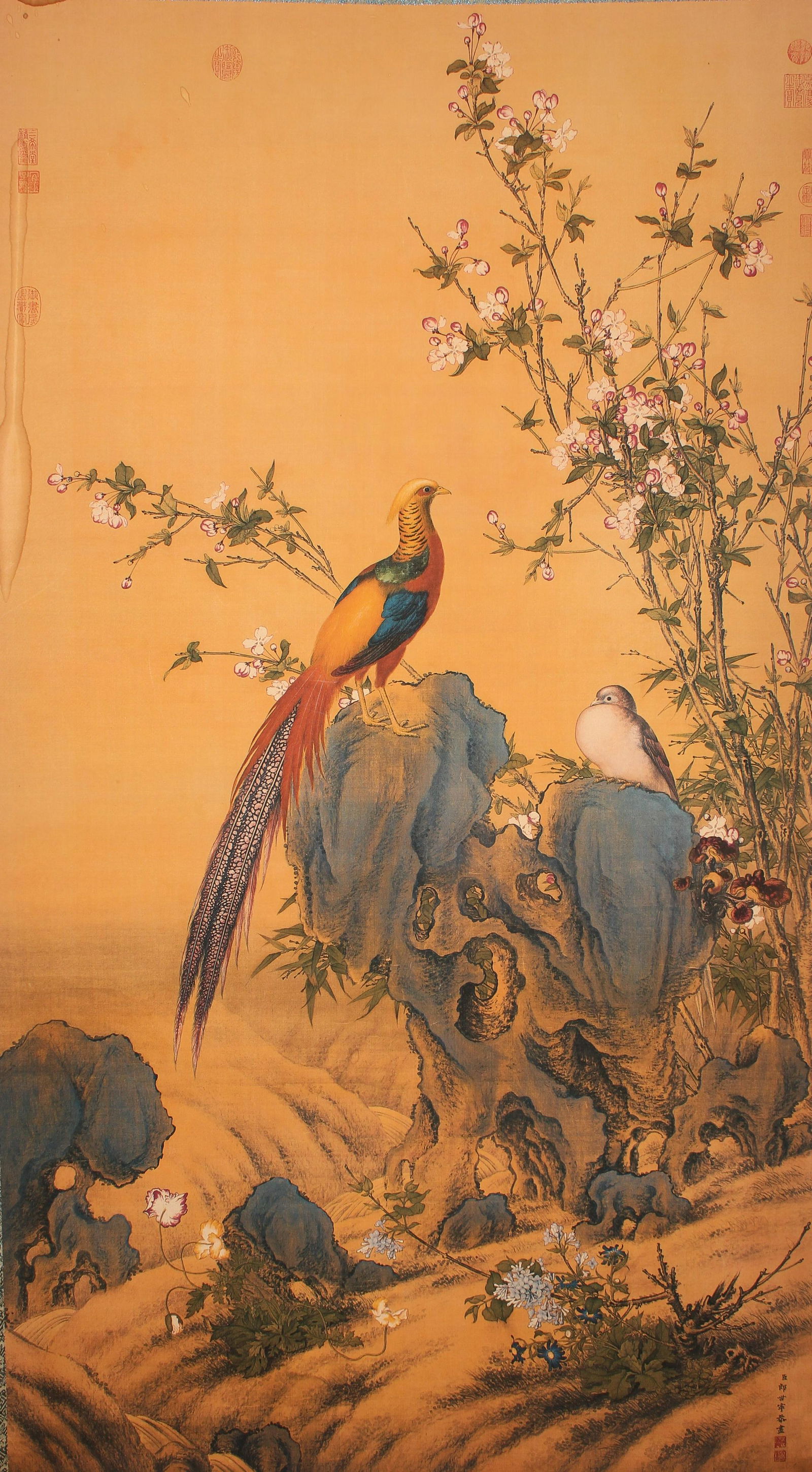 An Estate Chinese Nature-sceen Detailed Scroll Display (1 of 4)