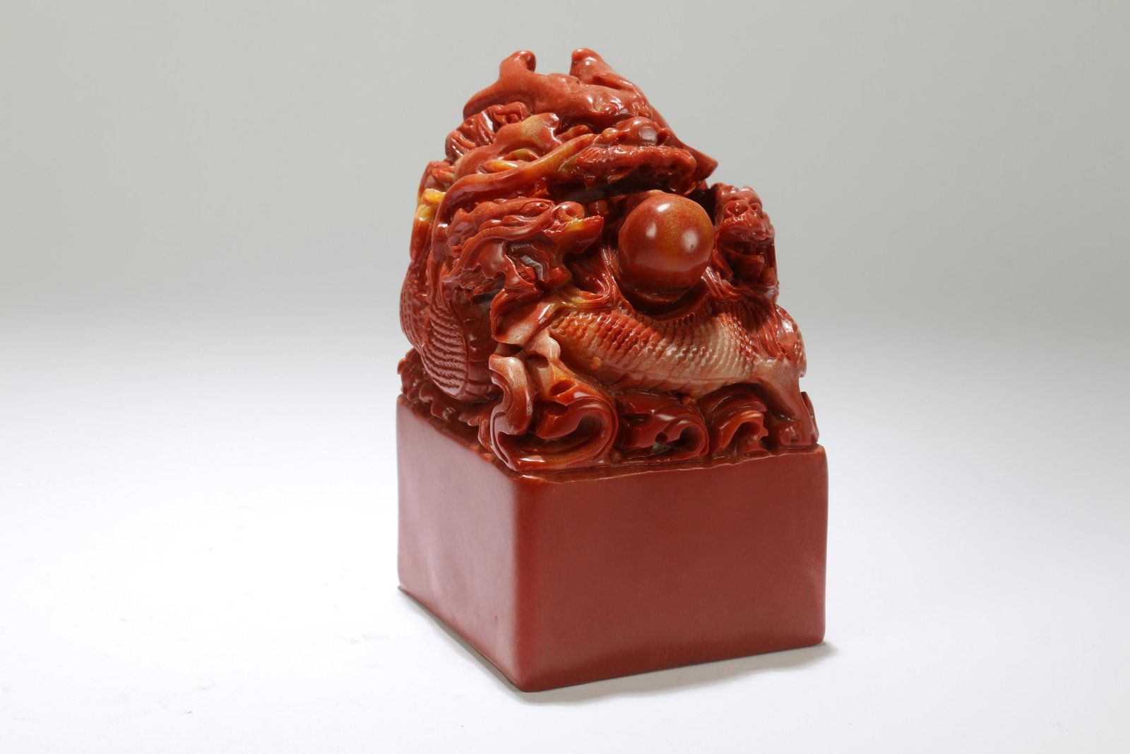 An Estate Chinese Religious Myth-beast Seal Display: An Estate Chinese Religious Myth-beast Seal Display . Height: 5.25 (inch). Length: 3 (inch). Width: 3 (inch).