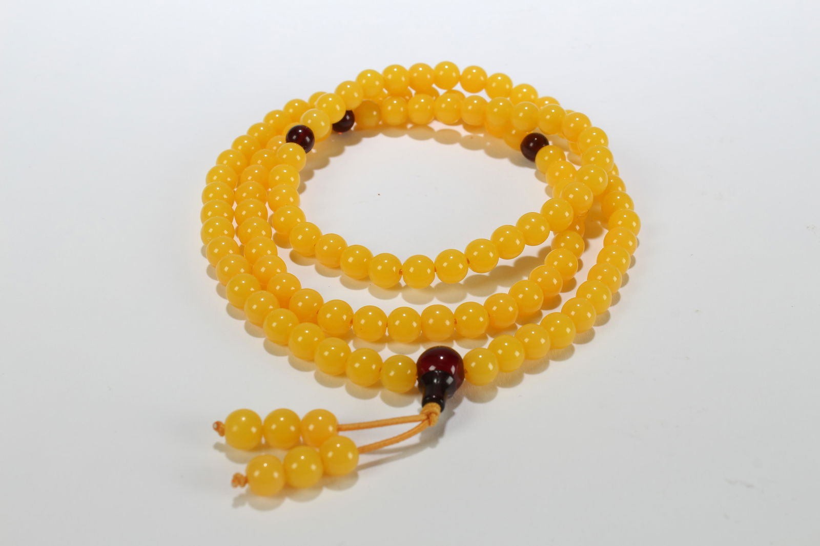 An Estate Chinese Beaded Necklace Display (1 of 2)