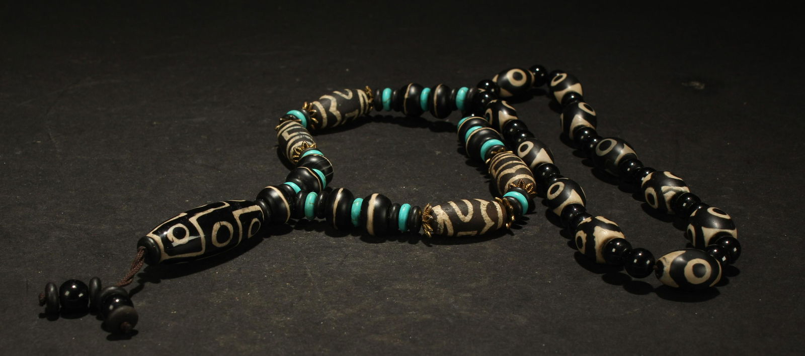 An Estate Tibetan Beaded Necklace Display (1 of 5)