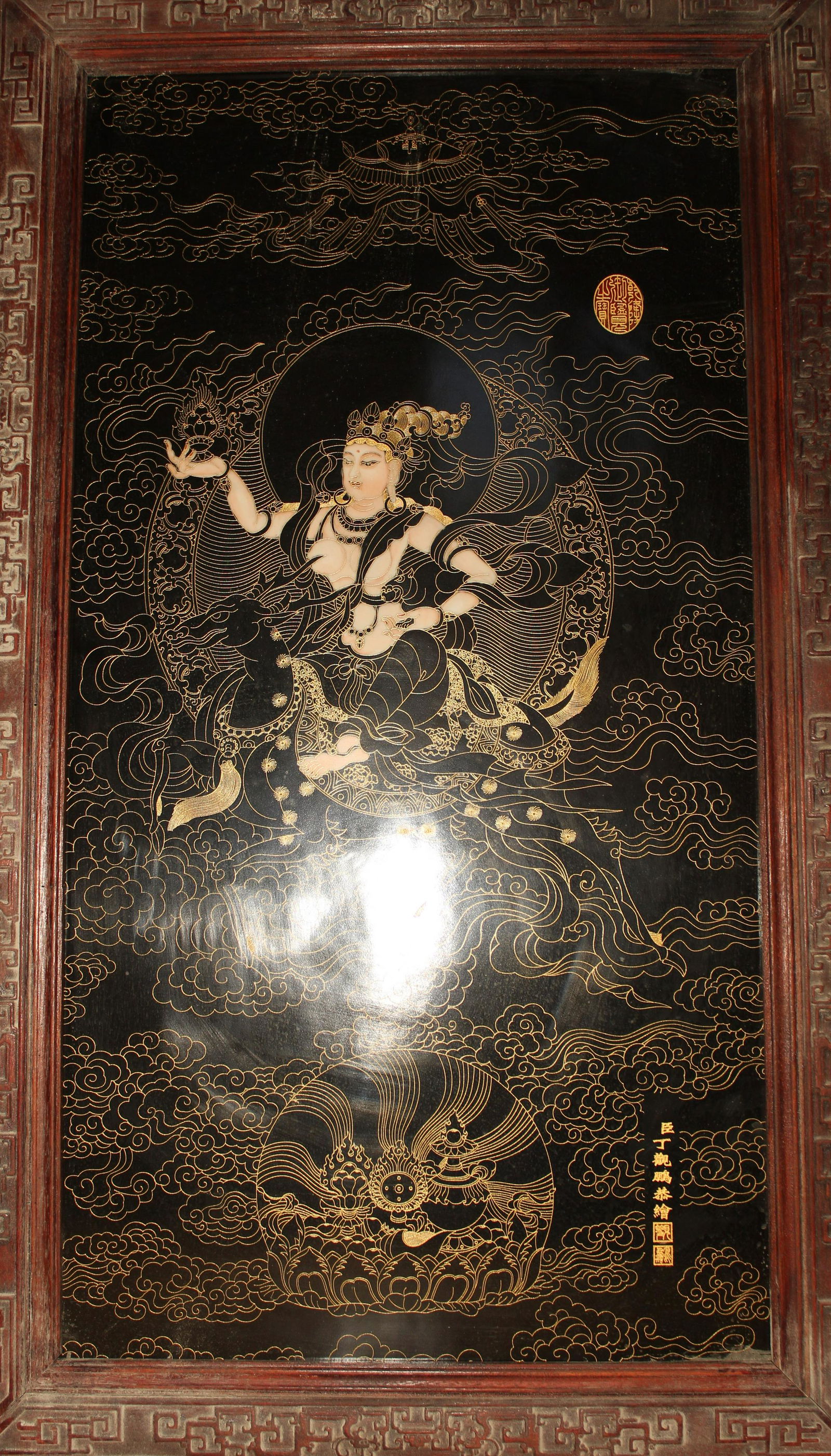 An Estate Hardwood Chinese Bodhisattva Massive (1 of 8)