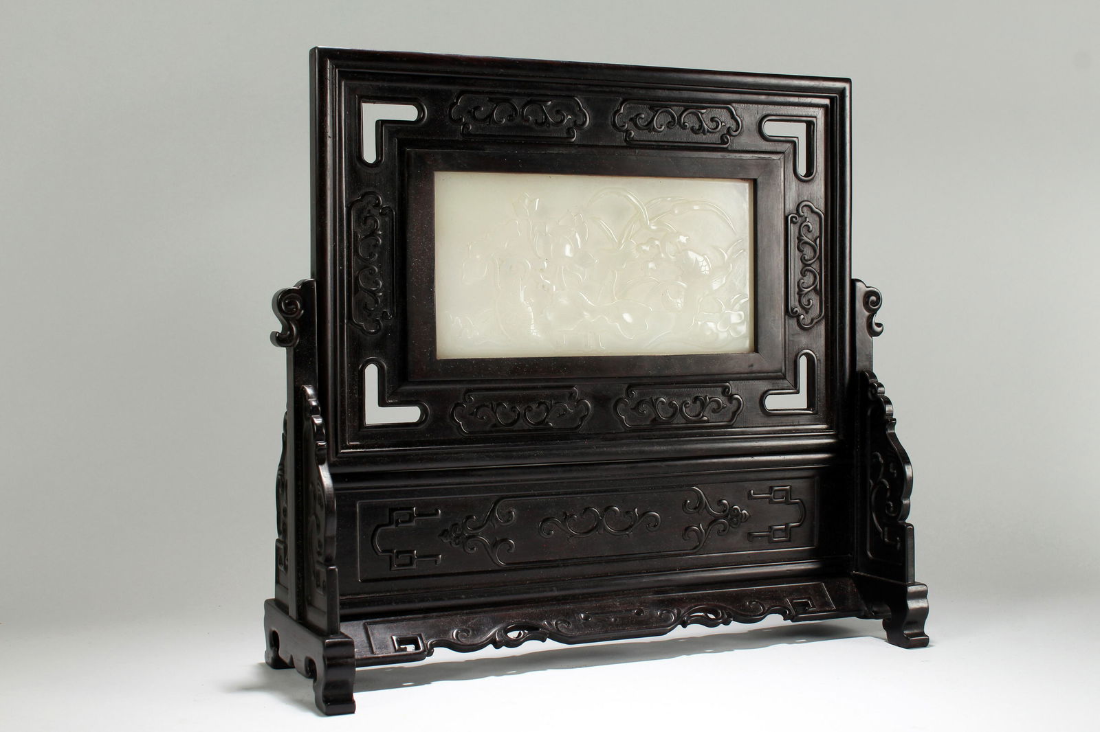 An Estate Chinese Massive Jade-curving Poetry-framing (1 of 5)